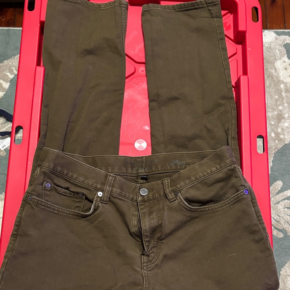 Banana Republic Brown Traveler Pants Slim Fit 31x30